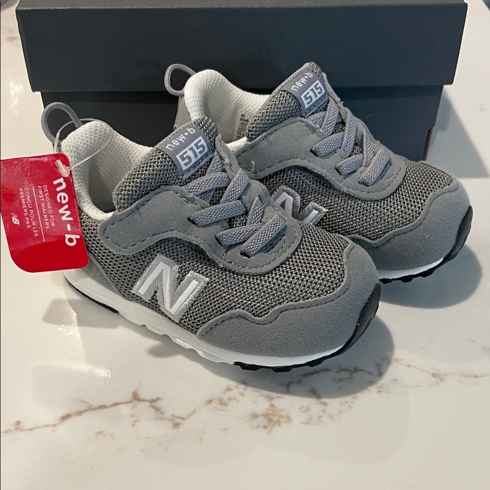 New Balance Kids' Sneakers in Gray and White